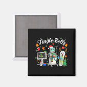 Jingle Bells Er Nurse Funny Christmas Tech Nursing Magneet (Voorkant / Achterkant)