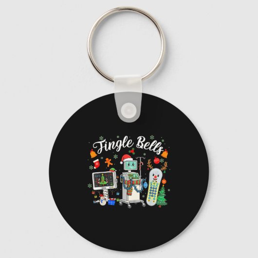 Jingle Bells Er Nurse Funny Christmas Tech Nursing Sleutelhanger (Voorkant)