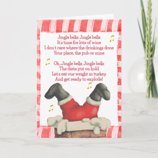 Jingle Bells Feestdagen Kaart (Voorkant)