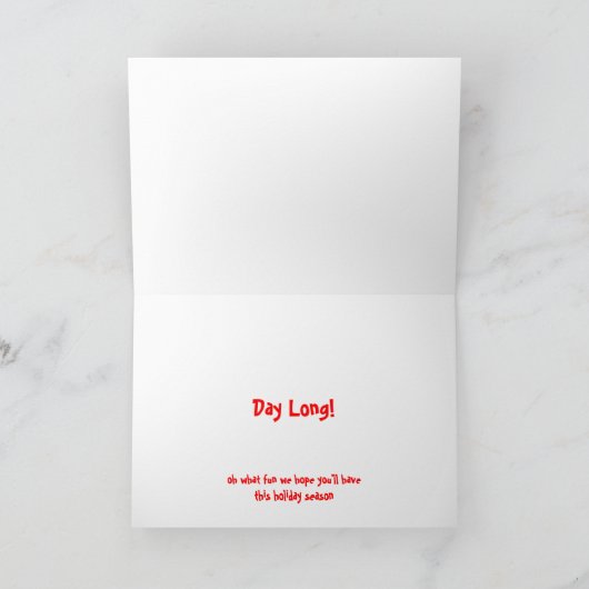 Jingle Bells Feestdagen Kaart (Binnen)