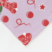 Jingle Bells Fleece Deken (Hoek)