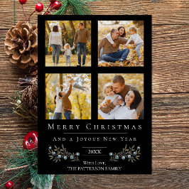 Jingle Bells Fotocollage Kerstmis | Black Feestdagenkaart