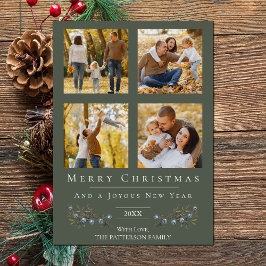 Jingle Bells Fotocollage Kerstmis | Green Feestdagenkaart