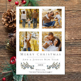 Jingle Bells Fotocollage Kerstmis | Wit Feestdagenkaart