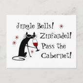 Jingle Bells Funny Kerstwijn Quote Briefkaart (Voorkant)