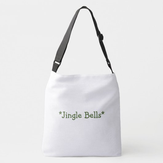 Jingle Bells Gedrukte Creëer voegt jouw tekst-Hand Crossbody Tas (Achterkant)