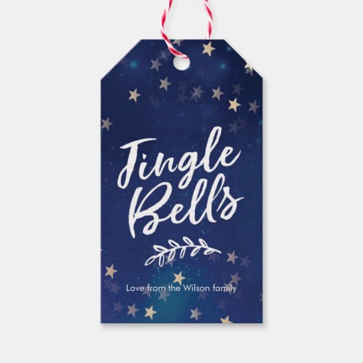 Jingle Bells Gepersonaliseerde Kerstmis cadeau tag Cadeaulabel (Voorkant)