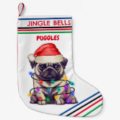 JINGLE BELLS GEPUBLICEERT Kerstmis met naam. Kleine Kerstsok (Voorkant)