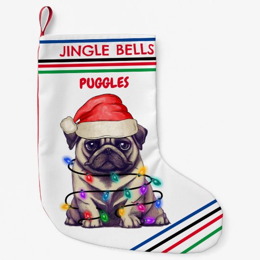JINGLE BELLS GEPUBLICEERT Kerstmis met naam. Kleine Kerstsok (Voorkant)