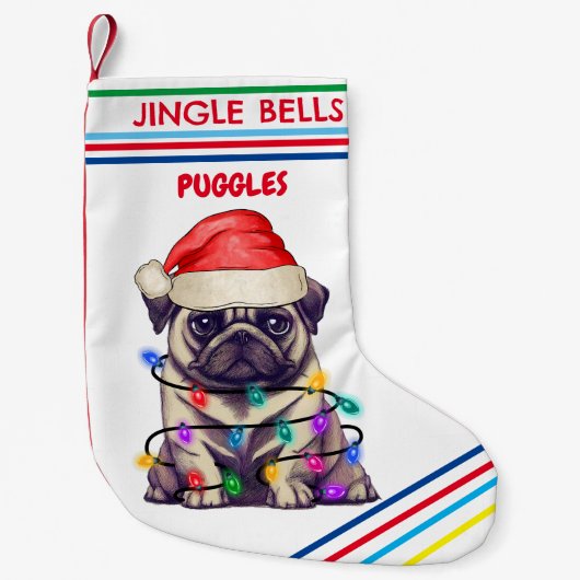 JINGLE BELLS GEPUBLICEERT Kerstmis met naam. Kleine Kerstsok (Voorkant)