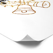 Jingle Bells Gold Glitter Poster (Hoek)