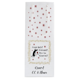 Jingle Bells Grappig Kerstcitaat Wijn Cadeautas