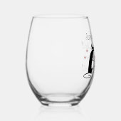 Jingle Bells Grappig Kerstmis Wijnglas Zonder Voet (Rechts)