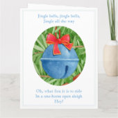 JINGLE BELLS Grote Kerstkaart Kaart (Achterkant)