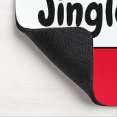 JINGLE BELLS Heldere kleurrijke rode witte strepen Muismat (Hoek)