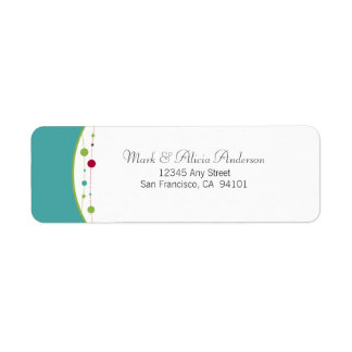 Jingle Bells Holiday Retouradreslabel (blauwgroen) Etiket