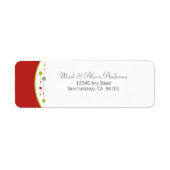 Jingle Bells Holiday Retouradreslabel (rood) Etiket (Voorkant)