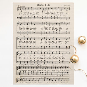 Jingle Bells Holiday Tissue and Decoupage Paper Tissuepapier