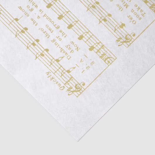 Jingle Bells Holiday Tissue Decoupage Papier Goud (Detail)