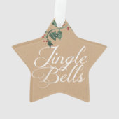 Jingle Bells Holly Holiday Acrylornament Ornament (achterkant)