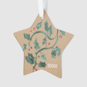 Jingle Bells Holly Holiday Acrylornament Ornament (voorkant)