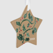 Jingle Bells Holly Holiday Acrylornament Ornament (voorkant)