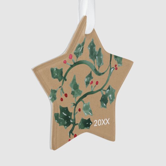Jingle Bells Holly Holiday Acrylornament Ornament (voorkant)