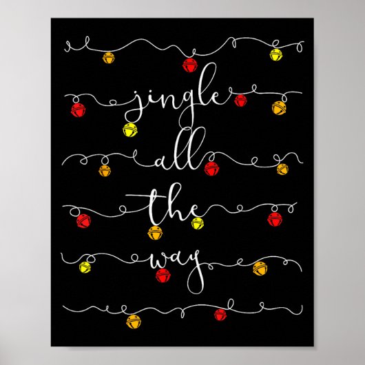 Jingle Bells Jingle All The Way Sleigh Bells Chris Poster (Voorkant)