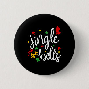 Jingle Bells Jingle All The Way Xmas Cadeau Kerstm Ronde Button 5,7 Cm