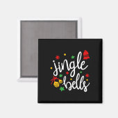 Jingle Bells Jingle All The Way Xmas Gift Christma Magneet (Voorkant / Achterkant)