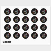 Jingle Bells Jingle helemaal Kerstcadeau Kerstmis Ronde Sticker (Vel)