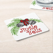 Jingle Bells Kartonnen Onderzetters (Schuin)