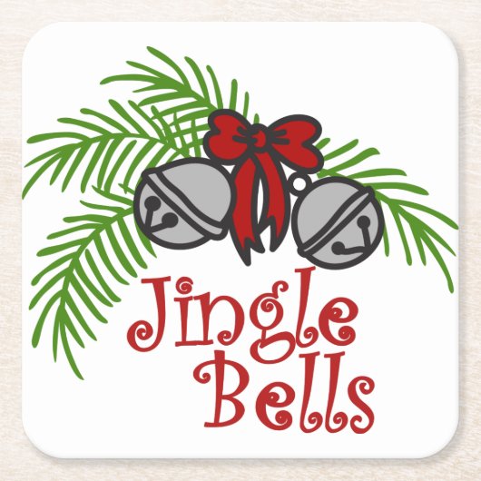 Jingle Bells Kartonnen Onderzetters (Voorkant)