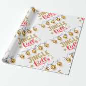 Jingle Bells Kerst inpakpapier (Uitgerold)