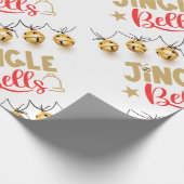 Jingle Bells Kerst inpakpapier (Hoek)
