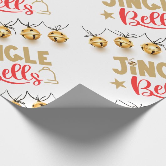 Jingle Bells Kerst inpakpapier (Hoek)