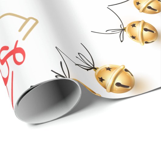 Jingle Bells Kerst inpakpapier (Rol Hoek)