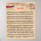 Jingle Bells  kerstblad Music Poster (Voorkant)