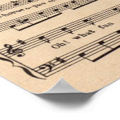 Jingle Bells  kerstblad Music Poster (Hoek)