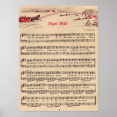 Jingle Bells  kerstblad Music Poster (Voorkant)