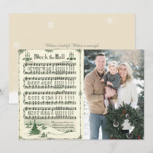 Jingle Bells kerstcadeau Foto Holiday Kaart (Voorkant / Achterkant)