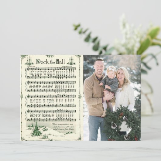 Jingle Bells kerstcadeau Foto Holiday Kaart (Staand voorkant)