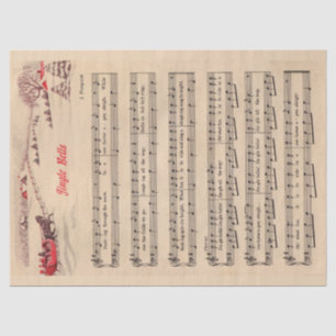 Jingle Bells kerstfeestay Carol Sheet Music Tissuepapier