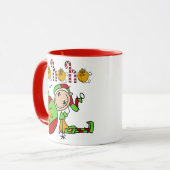 Jingle Bells Kerstfeestdag Elf Mok (Voorkant links)