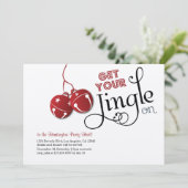 Jingle Bells kerstfeestdag Kaart (Staand voorkant)