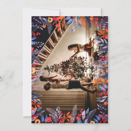 Jingle Bells Kerstmis Brunch Party Kaart (Achterkant)