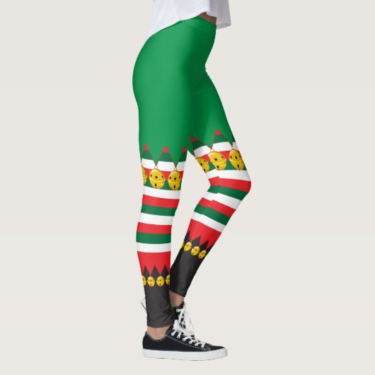 Jingle Bells Kerstmis Elf Costume Leggings (Rechts)