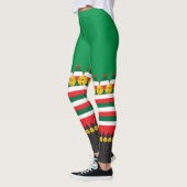 Jingle Bells Kerstmis Elf Costume Leggings (Links)