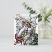 "Jingle Bells" Kerstrendier briefkaart (Staand voorkant)