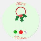 Jingle Bells Krans Envelope Seals Ronde Sticker (Voorkant)